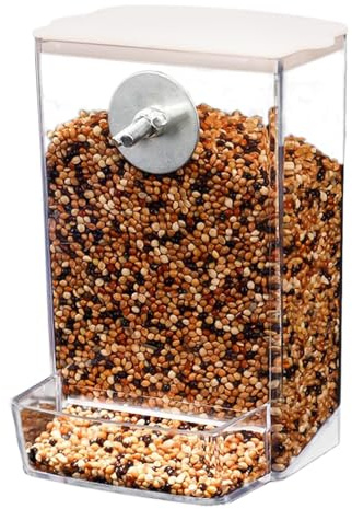 Mangiatoie Uccelli Selvatici Rifornimento Automatico - Dispensatore Di Cibo Per Uccelli Rimovibile,Contenitore Cibo Trasparente Per Pappagalli Polli Terrazzo