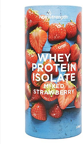 Nutristrength Whey Protein Isolate Powder, Mixed Strawberry Flavour, Pure, Natural Lifestyle Nutrition, 1 Kg