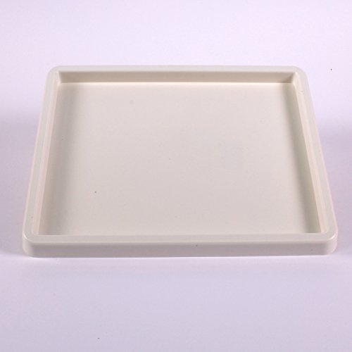 BCreative - Bandeja grande de plástico blanco para mezclar pintura artística para niños, 20 cm x 25 cm