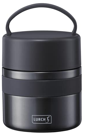 LURCH 240847 Iso-Pot 2.0 Thermo-Speisebehälter für heiße und kalte Speisen aus doppelwandigem Edelstahl 500ml grau-metallic