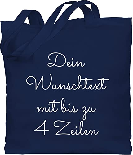 Geschenk mit Namen personalisiert by Shirtracer - Baumwolltasche - Aufdruck selbst gestalten - Wunschtext I Geschenk personalisiert