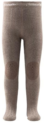 Sterntaler Baby Krabbelstrumpfhose Unisex - Anti-Rutsch-Noppen an Knie, Spann und Sohle - Krabbelhose Baby - braun melange, 74