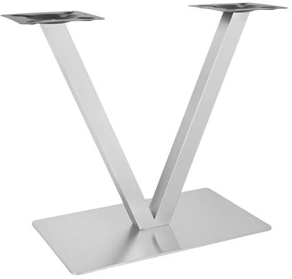 PINYELIN Tischgestell Edelstahl Modell V Tischbeine Standing Desk Tischuntergestell 70CM Doppel Tischuntergestell Eignet Bestens Für Cafe, Bistro
