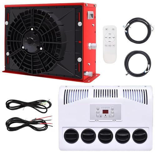 Split AC RV Air Conditioner for Truck Cab, RV Caravan, Heavy Trucks, Commercial Vehicles & Trailers - Portable Cooling System for Travelers
