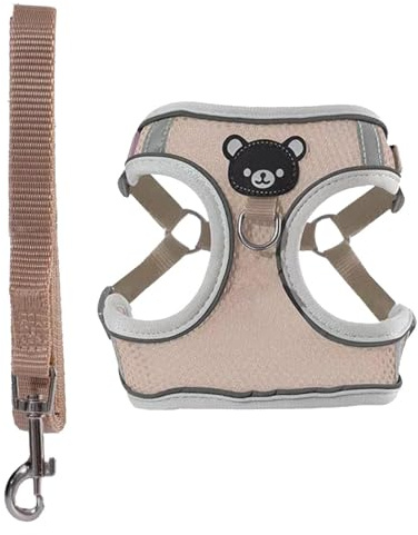 Imbracatura per cani , imbracatura per cani illuminata, set di corde e imbracatura per cuccioli, gilet regolabile per cuccioli, guinzaglio per camminare, mantiene i vostri animali visibili al buio
