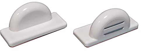 ps QUICKFIX Magnethalter (2 Stück, weiß) – Klebemagnet für magnetische Jalousien-Unterleisten (Unterschienen) - selbstklebend als Pendelschutz bei Kippfenstern