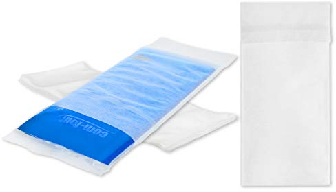 COM-FOUR® 10x Cubierta no tejida desechable para compresión de gel - Paquete de enfriamiento de gel - Funda protectora