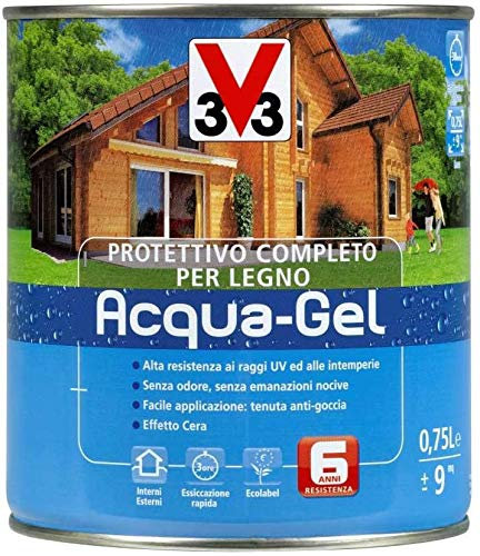 V33 Protettivo Completo Legno Acqua-Gel Colore Verde 2,5 litri