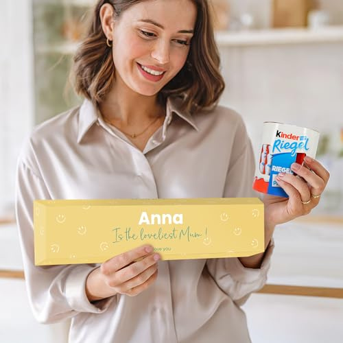 XXL kinder Riegel personalisiertes Geschenk mit Name - Weihnachtsschokolade mit kinder Riegel Schokolade als Geschenk für Nikolaus, Geburtstag, Party - Kinderschokolade Geschenk (630 gramm)