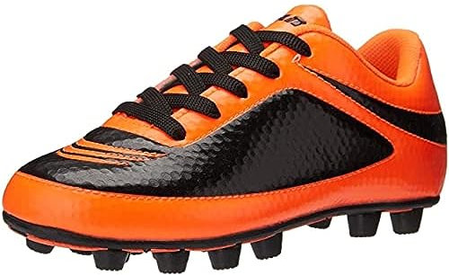 Vizari Infinity FG Fussballschuhe Kinder - Stollenschuhe Outdoor Fußballschuhe für Jungen & Mädchen - Orange, Schwarz - Größe 29