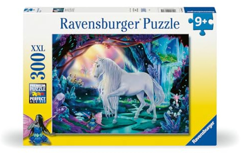 Ravensburger barnpussel - 12000870 kristall enhörning - 300 bitar XXL fantasypussel för barn från 9 år och uppåt