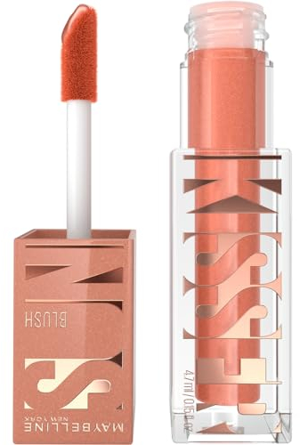 Maybelline New York Blush Liquido Illuminante Multiuso, Blush, Colorito acceso, Ultrasfumabile, Sunkisser, 03 Sol search, 4,7 ml