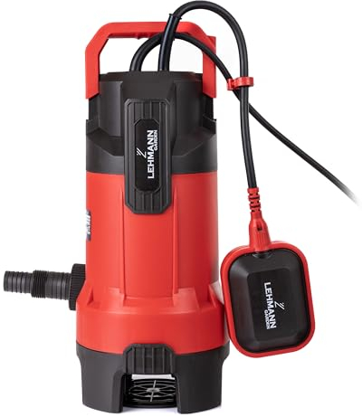 LEHMANN Pompa Sommersa con Galleggiante Integrato, 750W, Pompa Sommergibile per Acqua Sporca e Pulita, Portata 20000 l/h, Altezza Massima 10 m, Particelle Ø 35 mm, IPX8