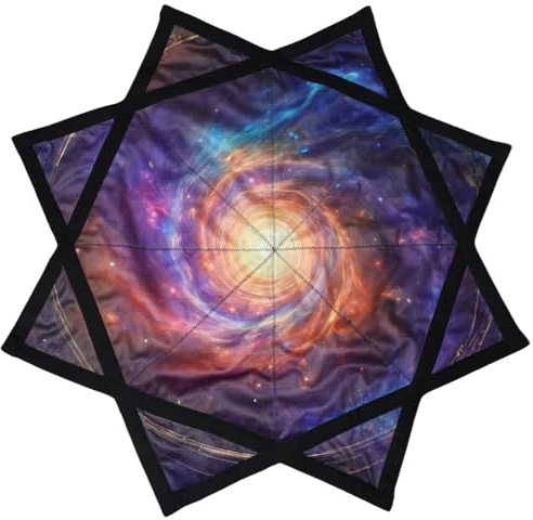 Flowstar pour Les débutants Flow Star Tissu Dynamique Facile à Tourner Impression latérale Jonglerie astuces Jouets Bout des Doigts Rotatif Flow Toys Dapo Star 27 Diameter(R01-style14)