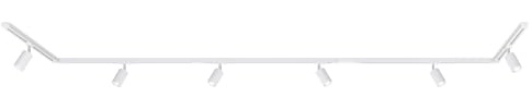 BRILONER - Sistema de rieles juego completo, 6x GU10 focos orientables, forma de U/forma de Z, sistema de rieles de techo, riel para proyectores, proyector, 4,5m, blanco