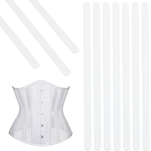BENECREAT 10 pz di Metallo Bianco Da 20cm X 8mm, Strisce di Corsetto Bianco per Stecche di Fettuccia per Abito Da Sposa, Bustle, Artigianato Fatto A Mano, Abiti Da Sposa, Forniture per Cucire