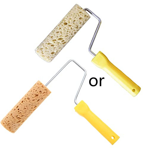 Cepillo de rodillo de esponja con textura de 4/6 pulgadas de diámetro de 4,8 cm para el hogar, pared, arte, pintura, colorear, diatomeas, barro