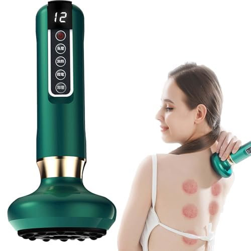 Massaggiatore anticellulite, Macchina per scolpire Il Corpo Regolabile a 12 Marce, massaggiatore Elettrico Senza Fili con Manico, anticellulite per Pancia, Vita, Braccia, Gambe e Massaggio,Verde