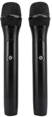 Plyisty Microphone sans Fil, Micro Dynamique en Métal sans Fil sans Fil, avec Réduction du Bruit Filtre de Sons Coton, pour Le Chant de karaoké, Le Mariage, la Fête, la Parole, L'église