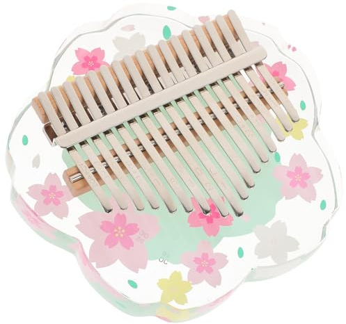 SECFOU Fingerklavier Kalimba und Acryl 17 Töne Kleines Tragbares Daumenklavier für und Musikübungen