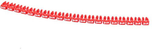 Aexit 20 Unids Letras 1 Cable de red Etiquetas Marcadores rojos para cable de (model: G7112VIX-9752HL) diámetro de 4.0-6.0mm