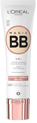 L'Oréal Paris - BB Crème C'est Magic – Teint-Perfector 5-in-1 – feuchtigkeitsspendende Tönungscreme 24H – für alle Hauttypen – leichte und natürliche Deckkraft – LSF 11 – Farbton: sehr hell (01) – 30