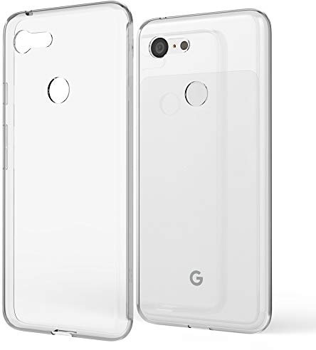 NALIA Case compatible with Google Pixel 3 XL, Ultra-Thin Crystal Clear Silicone Mobile Phone Protective Back-Cover, Slim-Fit Shockproof Bumper Flexible Soft Rubber Gel Skin Protector - Transparent