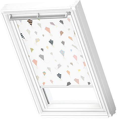 VELUX Verdunkelungsrollo für Dachfenster P06/406 Drache mit weißer Schiene