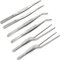 6 pezzi Pinzette fini Pinzette da cucina in acciaio inox con punte seghettate di precisione per la cucina culinaria, 6,3 (16 cm)