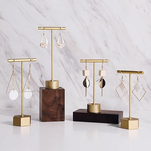 4 Stück T-Bar Schmuckständer,Schmuck Organisator für hängende Ohrringe,schmuck ständer,ohrringständer/Messing