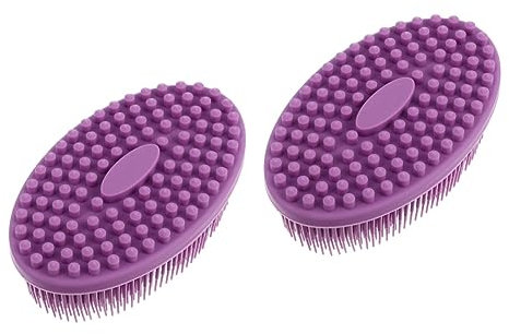 FOMIYES 2pcs Boys and Girls Silicone Shower Brush Bathing Scrubber Gentle Exfoliating Massage Brush