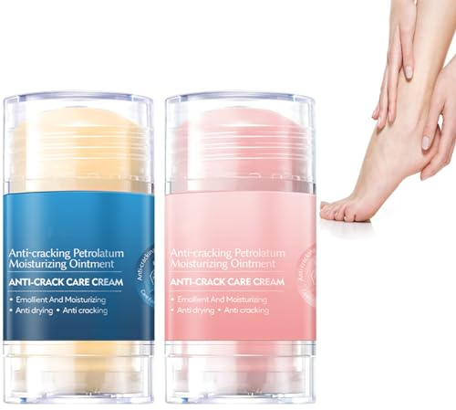 HOUSN Cracked Skin Repair Foot Cream, Foot Moisturiser for Dry Cracked Feet Hands and Elbows with Citrus and Peach Scent - Anti Chafing Moisturising Stick 2-Pack