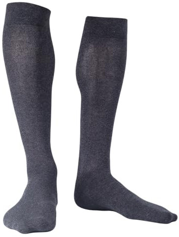 Silverline Thrombosestrümpfe für Flug Stützstrümpfe Kniestrumpfe für Damen und Herren Kompressionsstrümpfe (Grau, L (41-43))