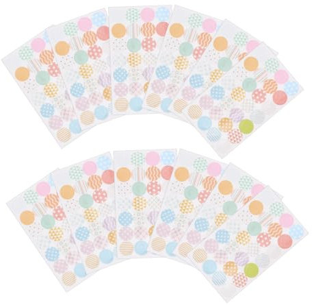 FUNOMOCYA Pegatinas Adhesivas de Refuerzo 20 Hojas Ideales para Proteger y Decorar Diseño Delicado para Agujeros en Papel Suelto y Delgado en Escuela y DIY