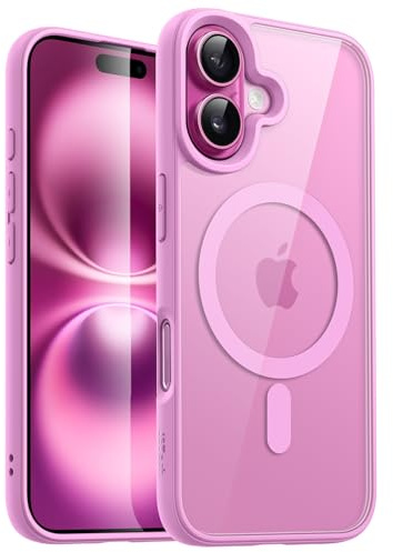 JETech Cover Magnetica per iPhone 16, Rosa