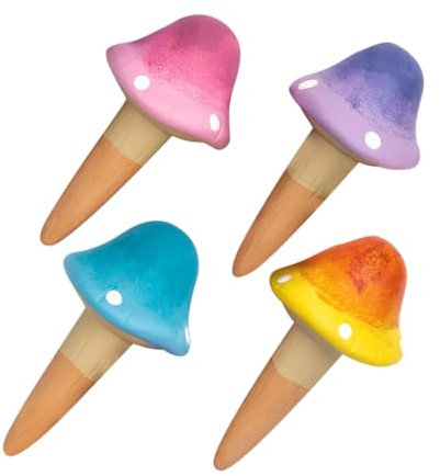 Happyyami 4stücke Mushroom Bewässerungsgerät Für Pflanzen Teiliges Automatisches Gießsystem Für Zimmerpflanzen Kreative Und Effektive Pflanzenpflege Für Drinnen Und Draußen