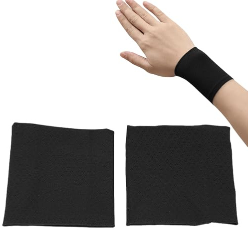 Svettband, armsvettband, svettarmband, träning handledsvettband, unisex kylarmband, övning handled, svettband, kylande armband, issilke svettarmband, 2 stycken svart tokaneit