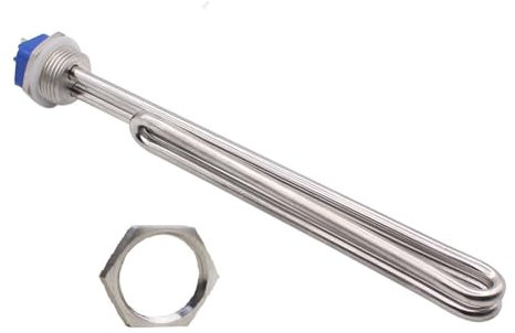 Calentador Eléctrico Tubular De Inmersión Plegable De 240 V, 1 BSP, Compatible Con DERNORD, 2,5 KW, SUS304, Elemento Calefactor De Rosca For Agua.(WHITE,240V_4.5KW 290MM)