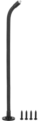 PATIKIL Support De Microphone À Flasque Monture Avec Bras Cou De Cygne Noir | 16, Support De Micro Avec Filetage Mâle 1/4-20 Bras Cou De Cygne Flexible Pour Microphone Caméra