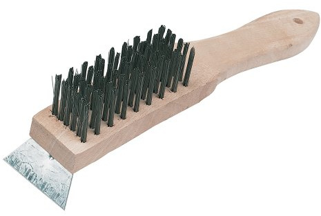 Silverline Wooden Wire Brush & Scraper 6 Row (PB16)