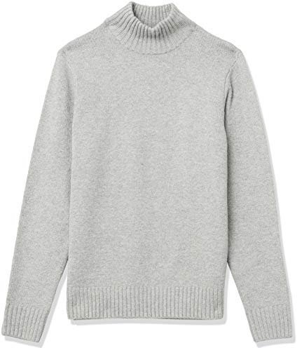 Amazon Essentials Pull à Col Roulé, à Manches Longues, Doux Au Toucher Homme, Gris Clair, L