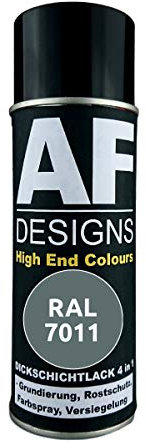 Vernice spray 4 in 1 RAL 7011, grigio ferro, a strati spessi, bomboletta spray