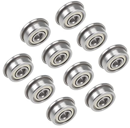 PATIKIL F623ZZ 3mmx10mmx4mm Flange Sfera Cuscinetto, 10pz Schermato Cromo Acciaio Cuscinetti