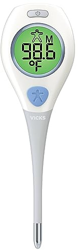 Vicks RapidRead Digital Thermometer, Temperature Readings in 2 Seconds, Use as Oral Thermometer for Adults and Baby, Rectal Thermometer or Under Arm, Water Resistant