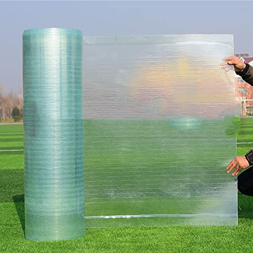 YHKJLYH Polycarbonat-Dachplatte, 1,0 mm Polycarbonatplatten, Sonnenscheinplatte, Schuppenabdeckung, transparente Isolierung, Tageslichtplatten (Farbe: Klar, Größe: 1 x 20 m)