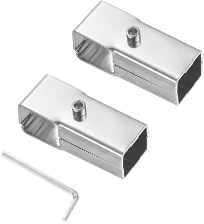M METERXITY 2-Pack Structural Pipe Connector, Square Tubing T Clamps Stainless Steel Pipe Connector for OD 1 or 25MM Pipe, Conduit Connectors