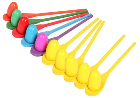 Vaguelly Balance-spielsets Aus Holz 10er-pack Löffelspielzeug Für Familienpicknicks Und Aktivitäten in Den Klassenferien