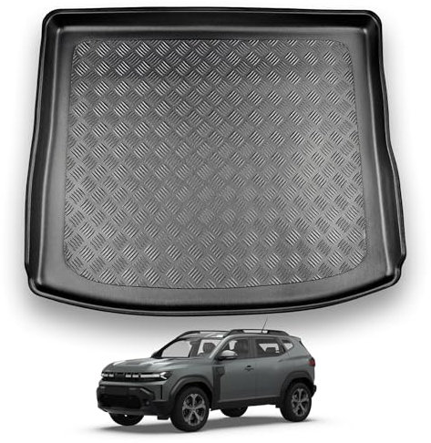 NOMAD Dacia Duster (2024+) Boot Liner [Upper Boot Position] Tailored Fit Car Floor Mat Protector Non Slip Waterproof Raised Edges Compatible Custom Fit Accessory Black Dog & Pet Friendly