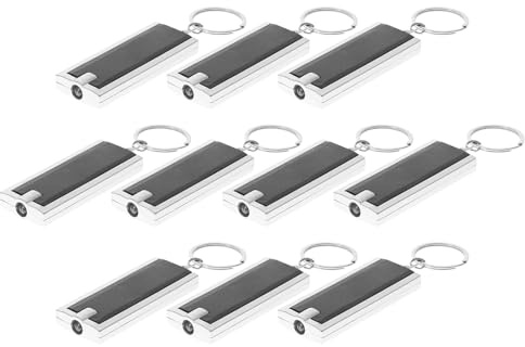 WHAMVOX 10 St Led-nyckelringar med Ficklampa Bärbar och Hållbar Design i Svart Nyckeldekoration och Present för Män Kvinnor och Vuxna vid Alla Tillfällen