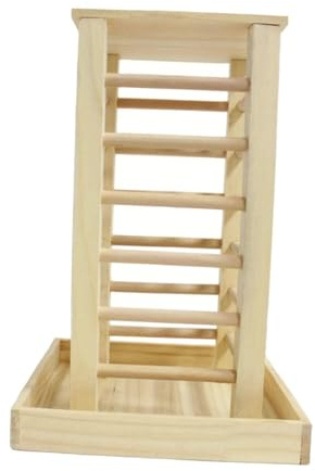 Milageto Mangeoire à Foin en Bois pour Lapins, râtelier à Foin pour Petits Animaux, Distributeur de Nourriture pour gerbilles, hérissons, Hamsters, Cobaya